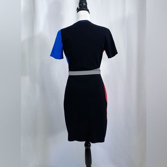 DIANE VON FURSTENBERG Colorblock Wrap Dress size M - Picture 10 of 13